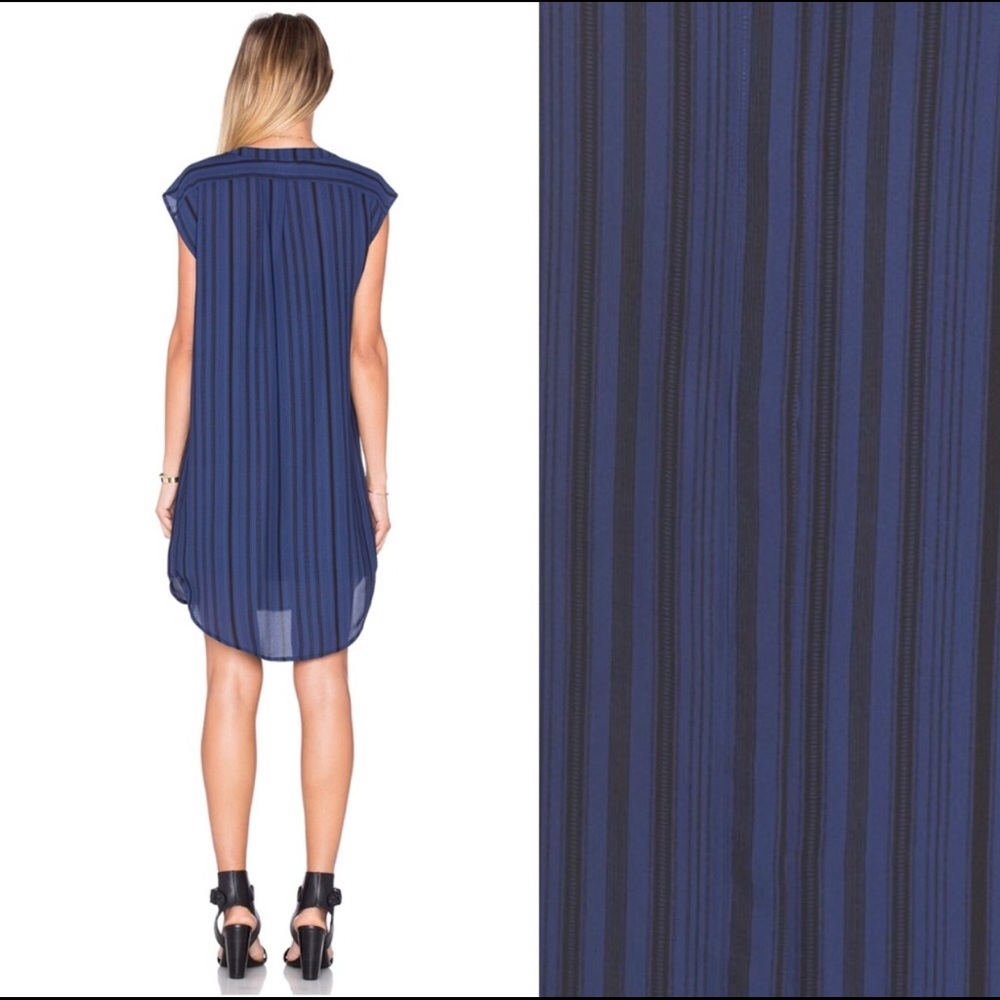 Bb Dakota “Broxton” Stripe Crepe Shirt Dress. View 2